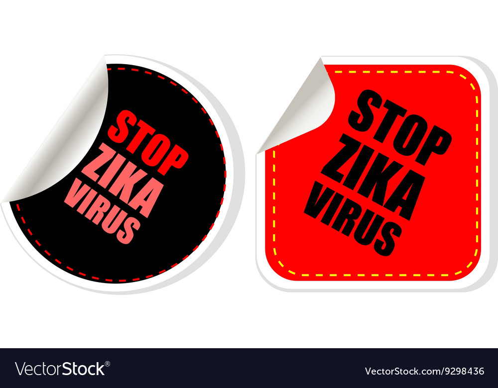 Zika virus text web icon button isolated on white