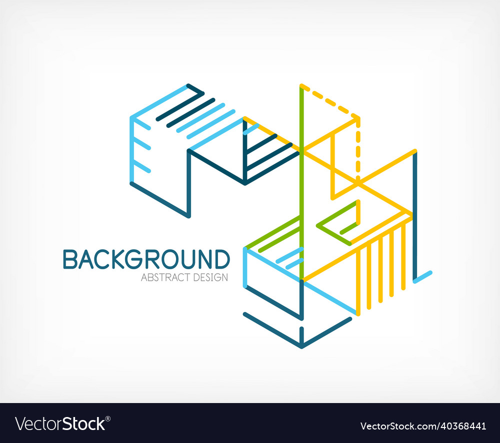 Abstract background color lines on white vector image Abstract background color lines on white