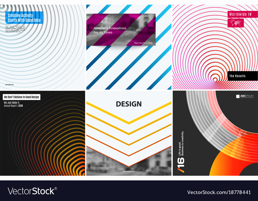 Abstract design elements for graphic layout