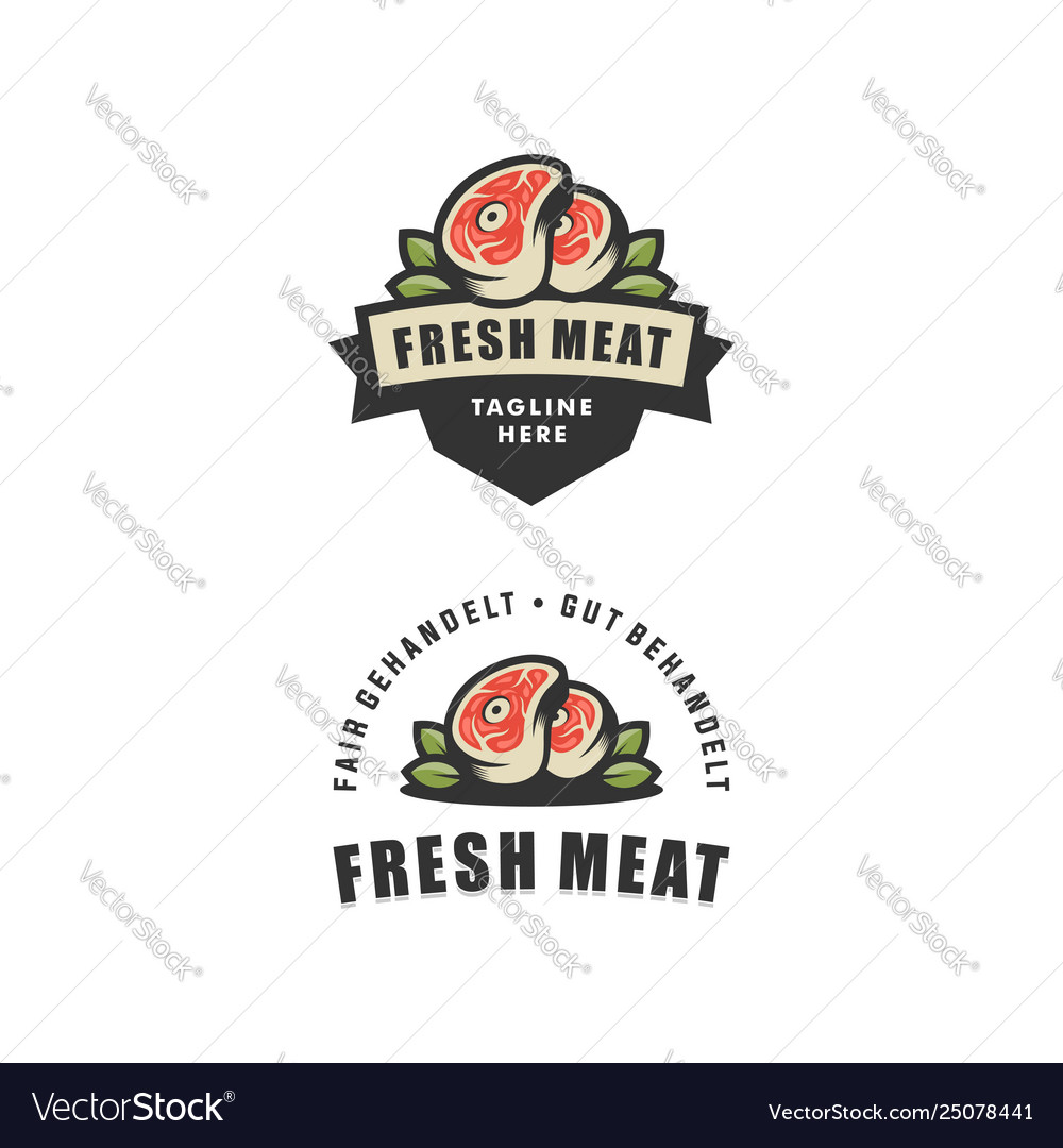 Abstract fresh meat design template