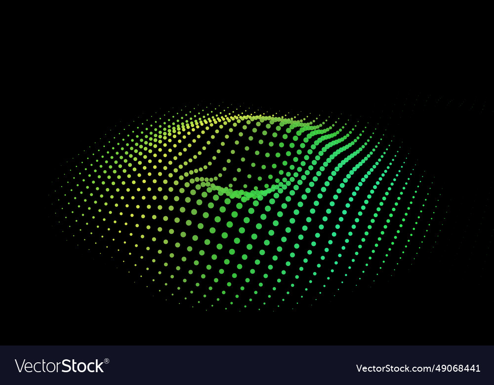 Abstract waveform net pulsating hole dots nodes vector image Abstract waveform net pulsating hole dots nodes