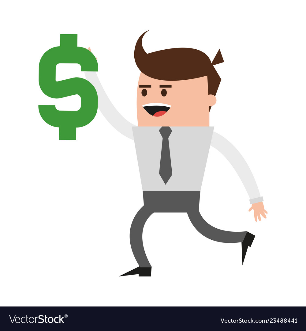 Businessman successful cartoon Royalty Free Vector Image