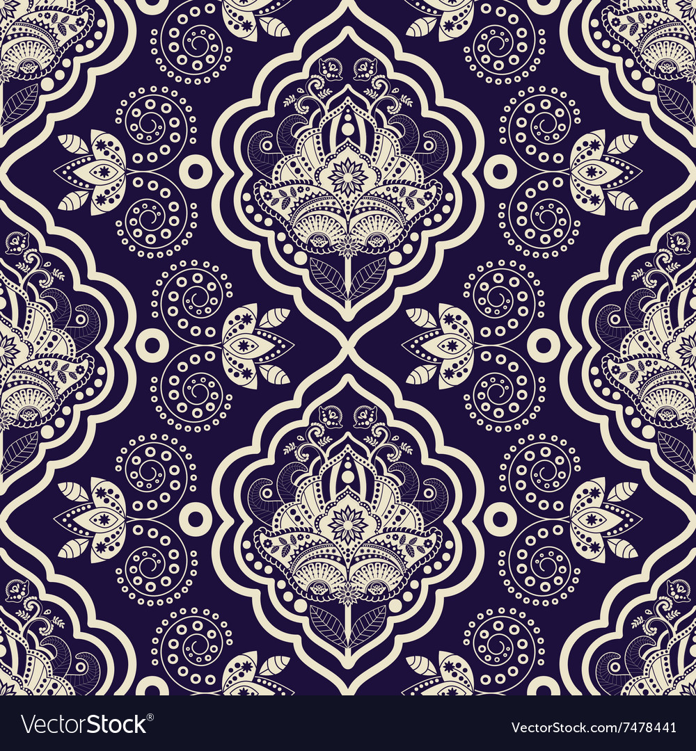 Damask seamless pattern