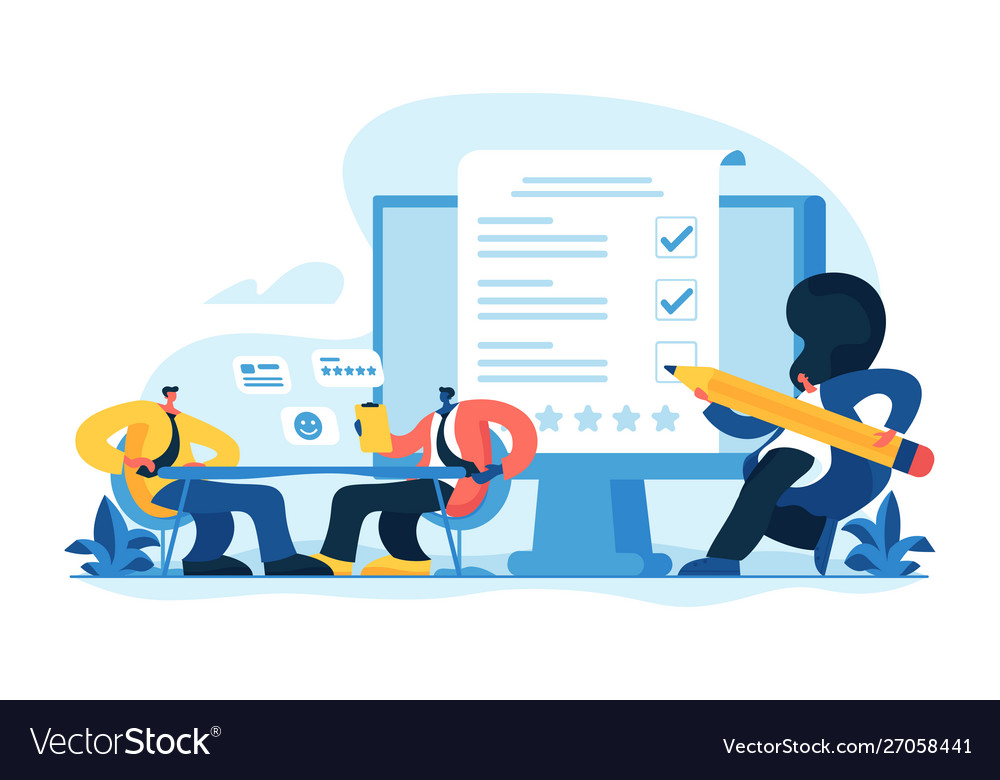 Employee assessment concept vector image Employee assessment concept