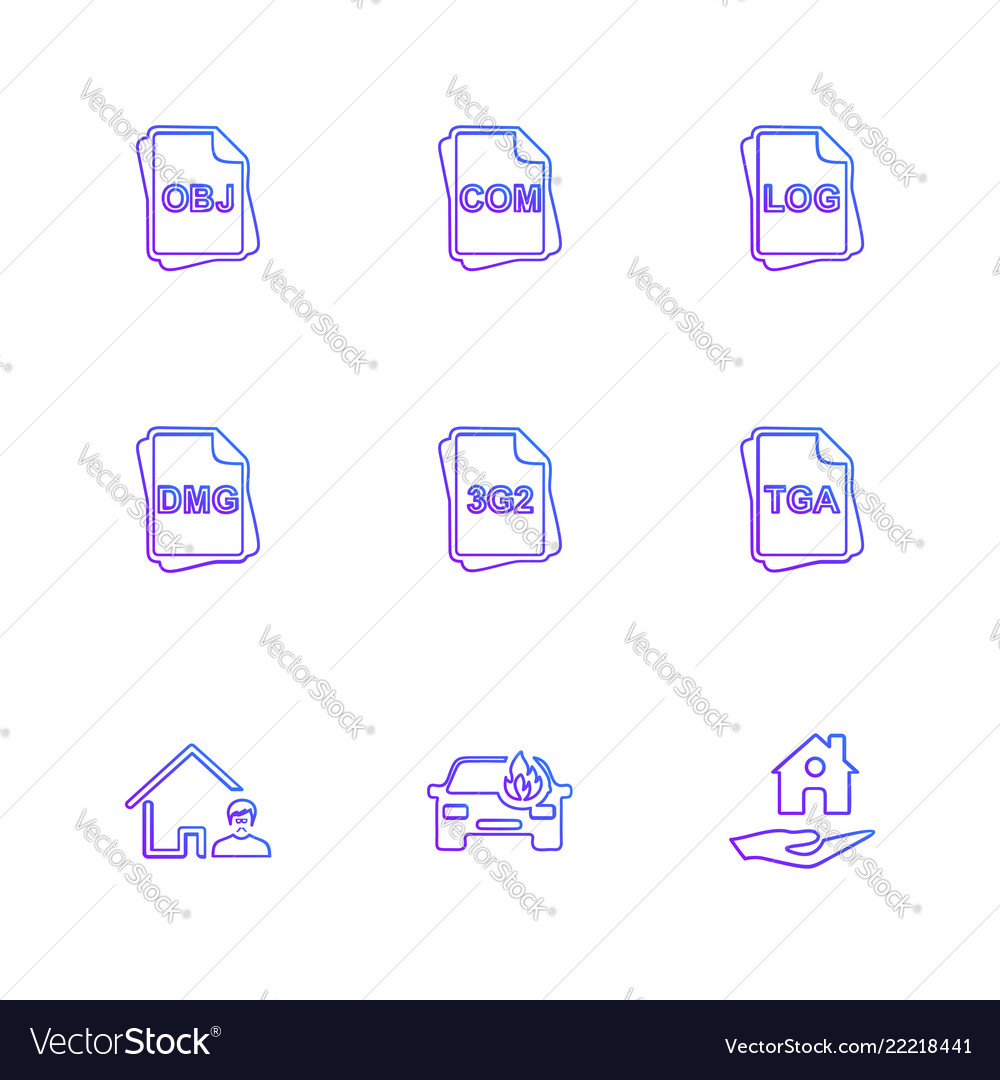 File type files documents eps icons set
