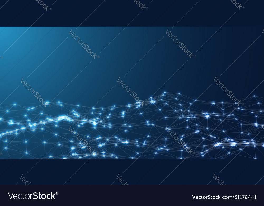 Futuristic style plexus network connection