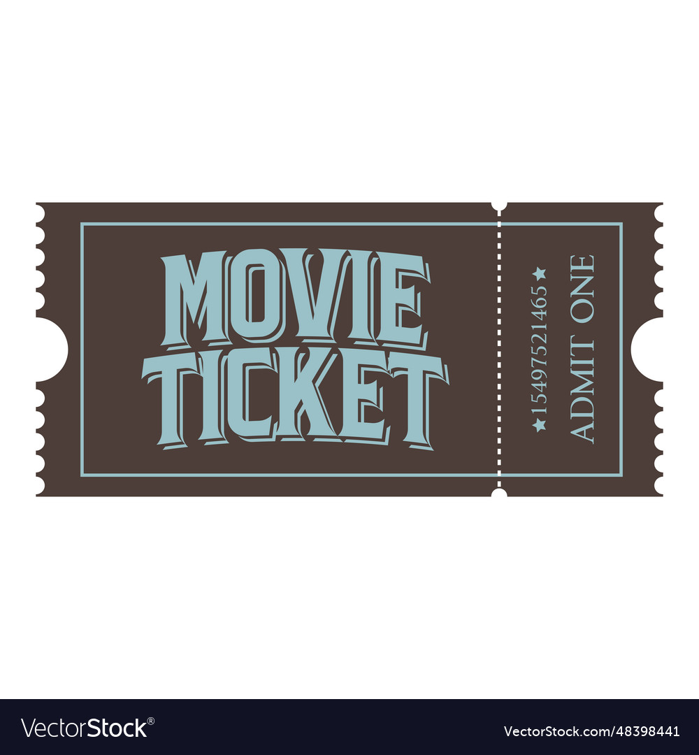 Movie tickets isolated on white background