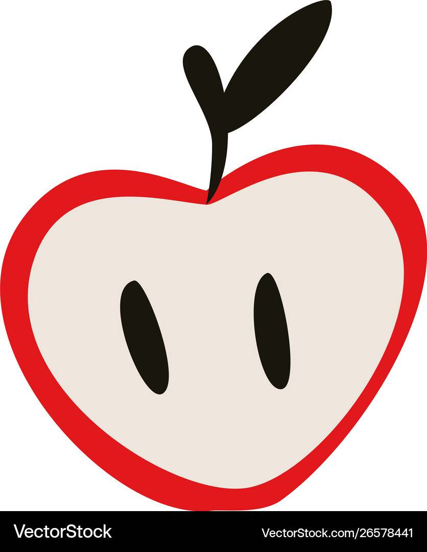 Red Apple On Dark Background Royalty Free Vector Image