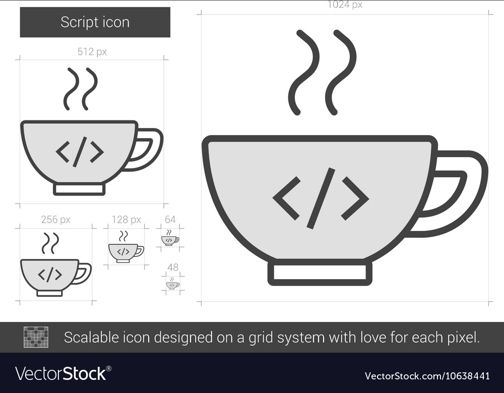 Script line icon