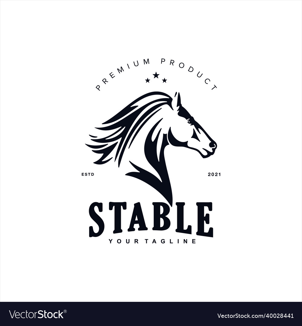 Stable logo design template inspiration idea Vector Image