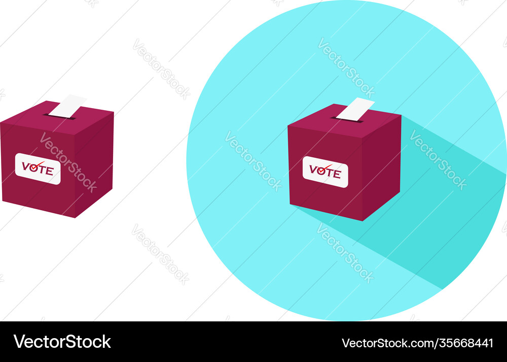 Voting box on white background Royalty Free Vector Image