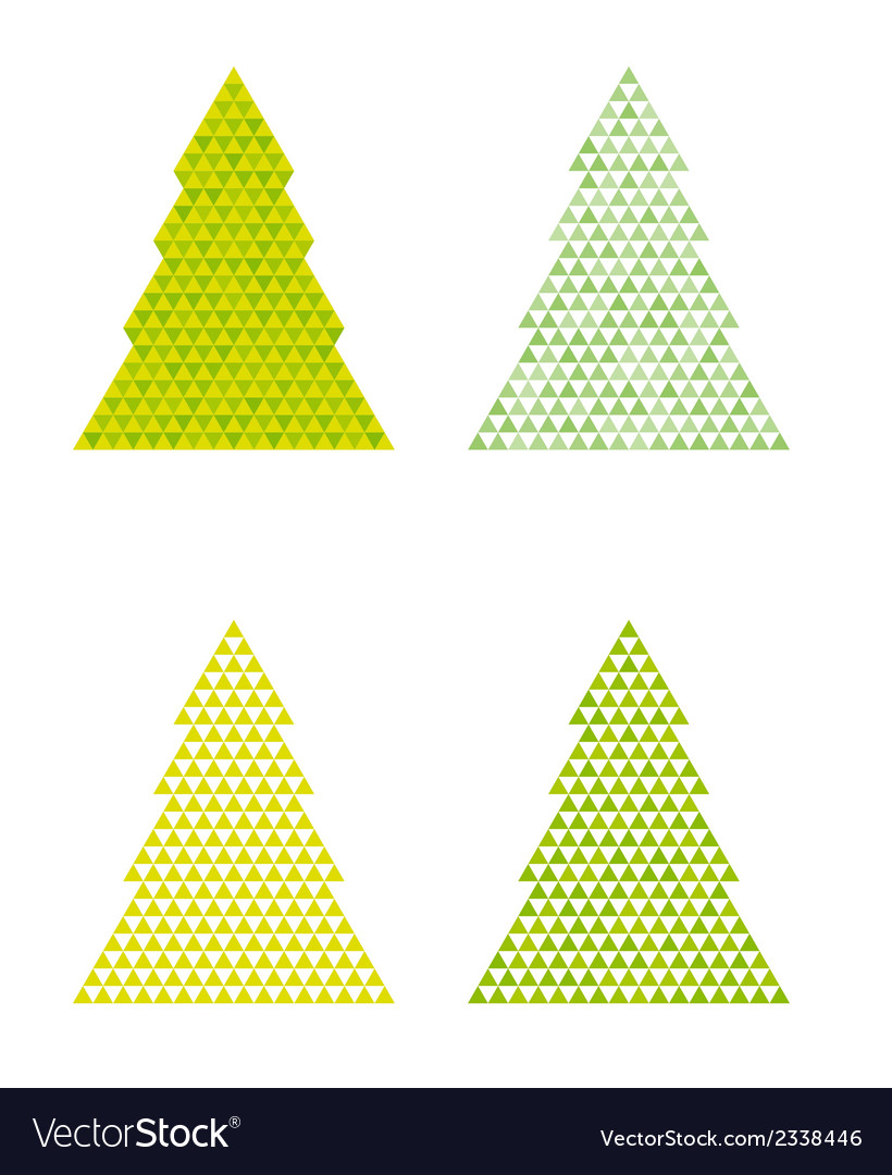 Abstract trees with triangle on the top