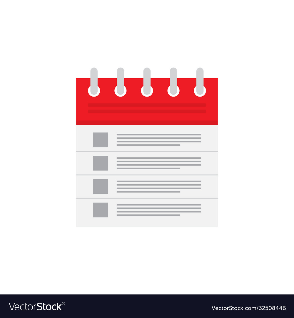 Diary book calendar with tasks and resolutions