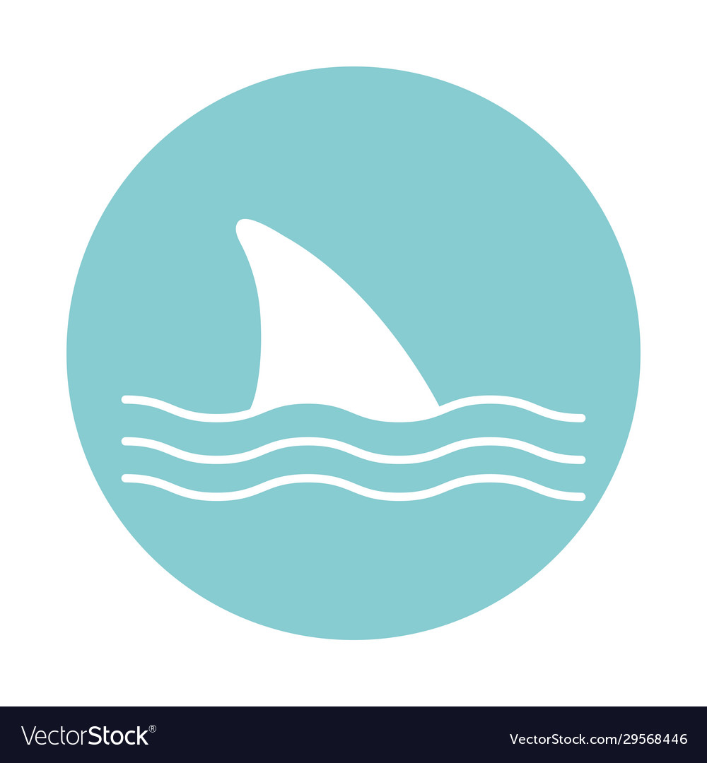 Isolated shark block style icon design