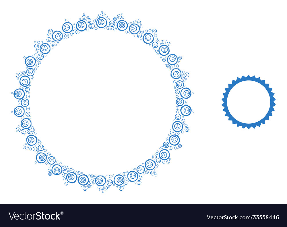 Seal frame recursion composition self icons vector image Seal frame recursion composition self icons