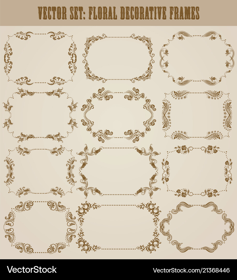 Set decorative hand drawn elements Royalty Free Vector Image