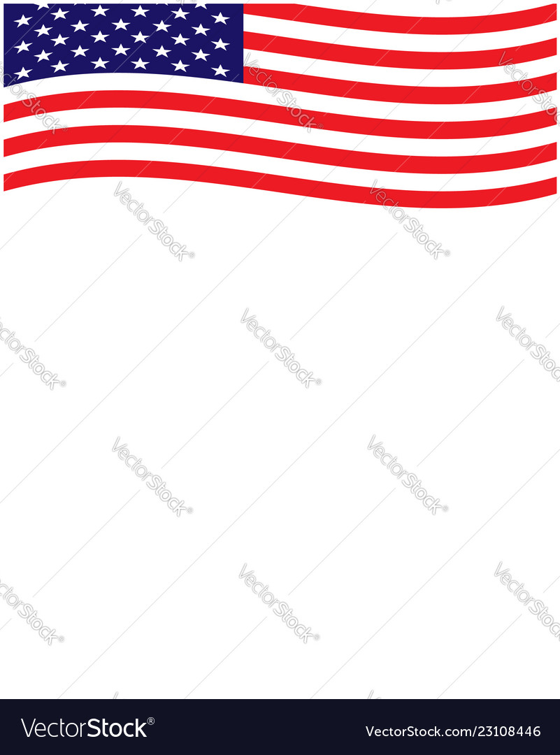 United States Flag Frame Background Royalty Free Vector United States Flag Frame Background Vector Image
