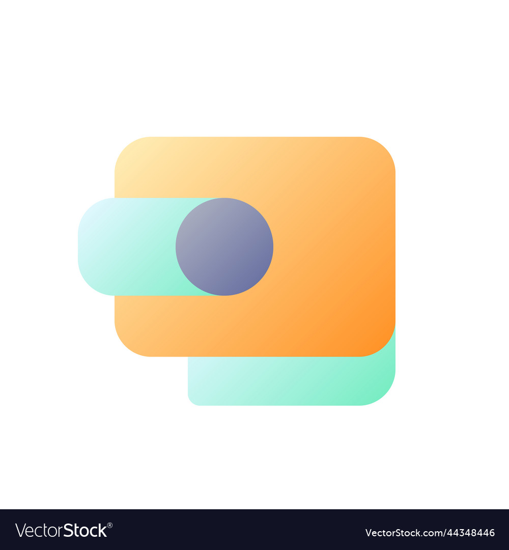 Wallet pixel perfect flat gradient color ui icon vector image Wallet pixel perfect flat gradient color ui icon
