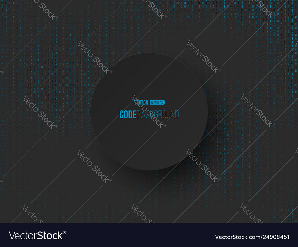 Binary code digital technology concept vector image Binary code digital technology concept