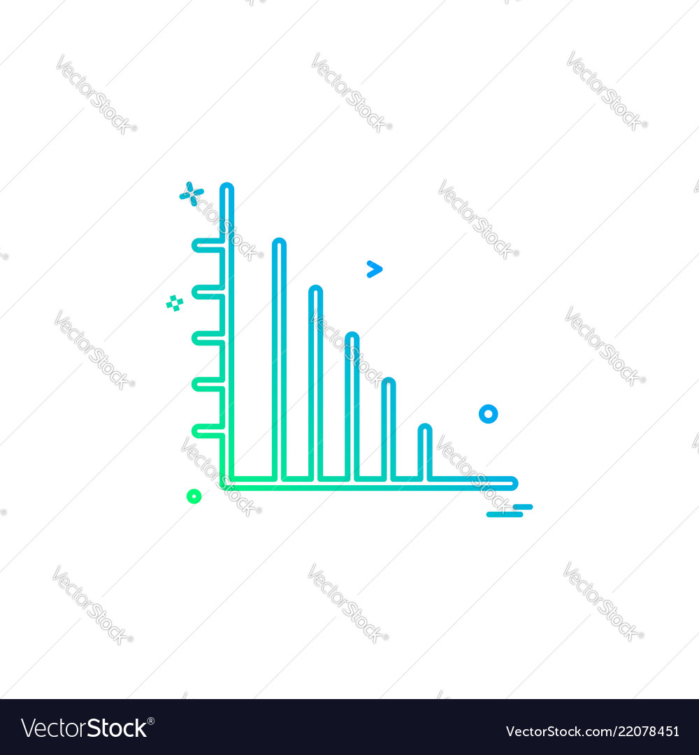 Chart graph report up icon design Vector Image Chart graph report up icon design