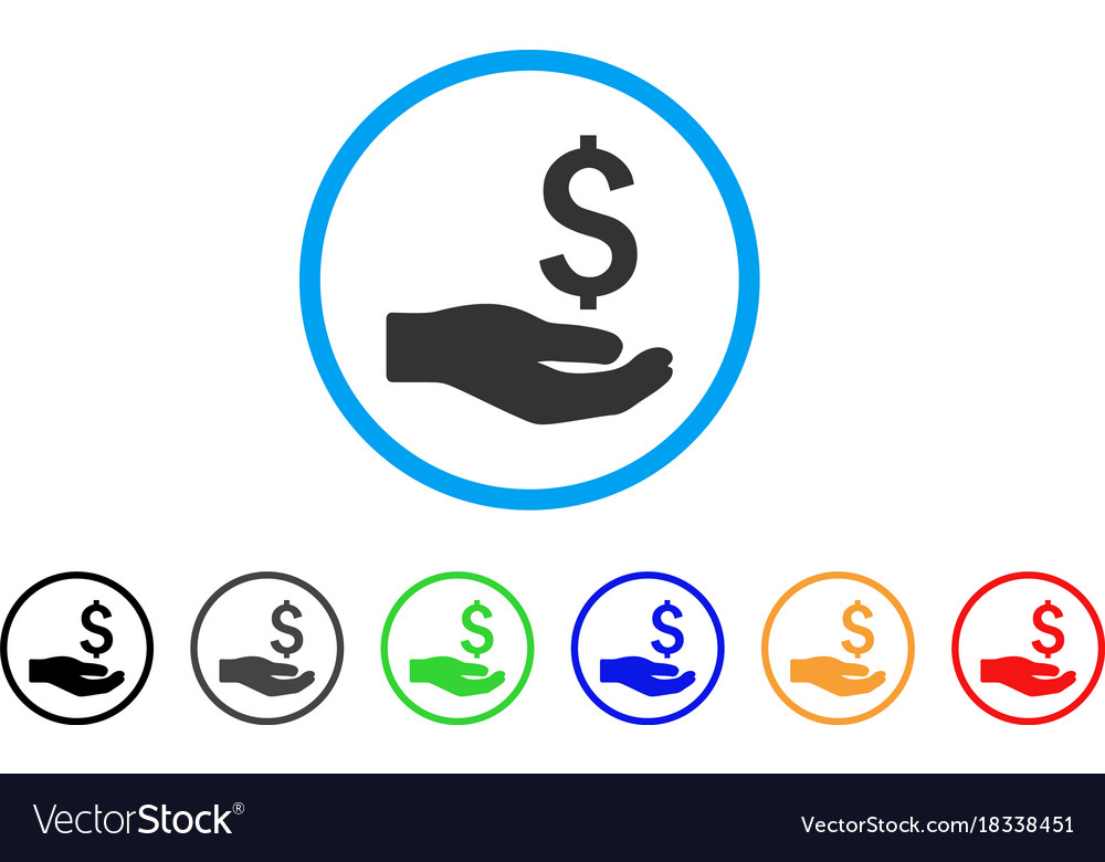 Financial donation rounded icon