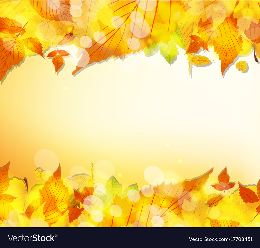 Hello autumn thanksgiving leaves background