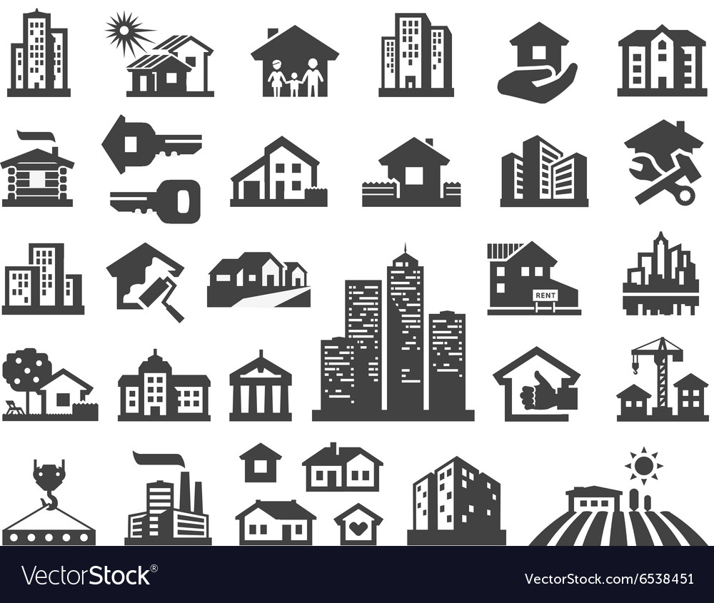 House logo design template estate Royalty Free Vector Image