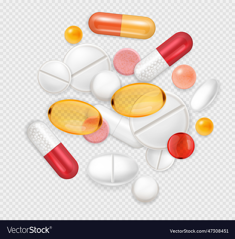 Medical drug pills composition Royalty Free Vector Image