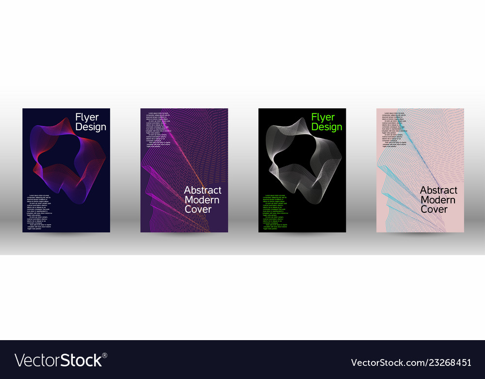 Minimal cover design with linear waves vector image Minimal cover design with linear waves