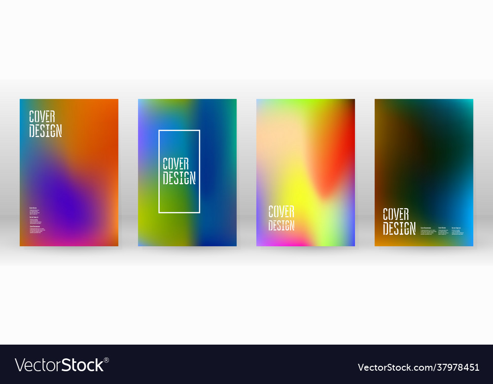 Pastel soft rainbow gradient set color background vector image Pastel soft rainbow gradient set color background