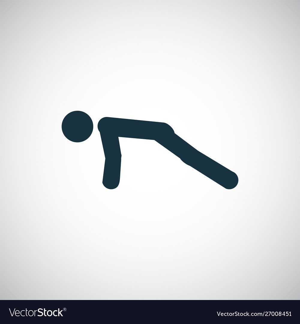 Push ups icon simple flat element concept design