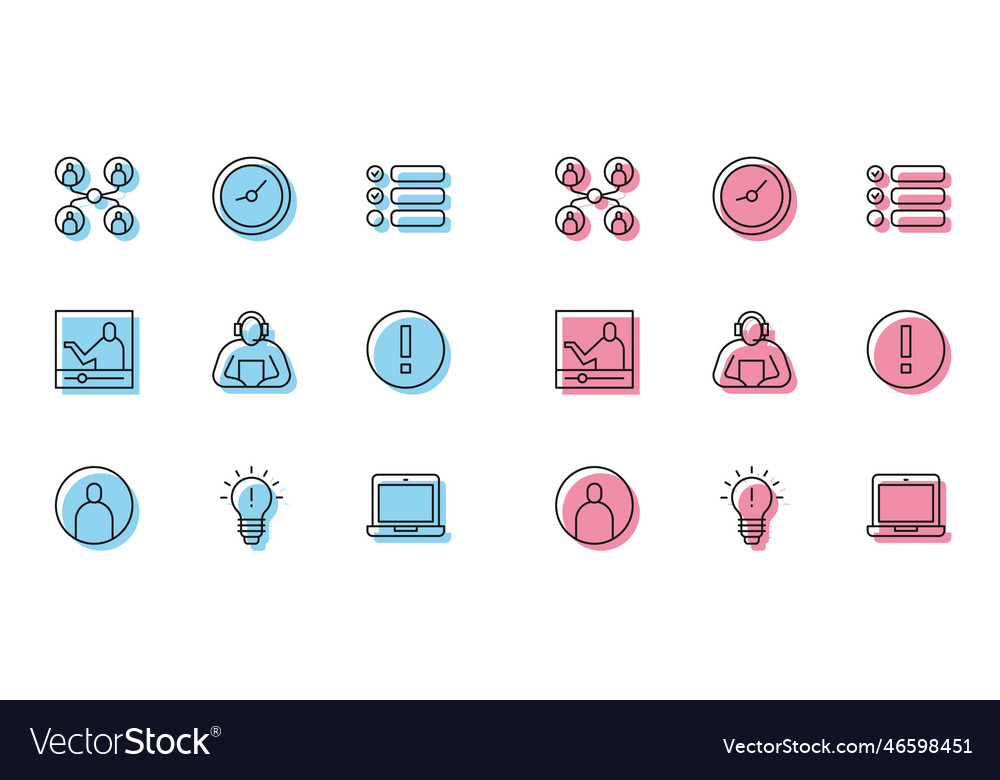 Set line create account screen light bulb Vector Image Set line create account screen light bulb