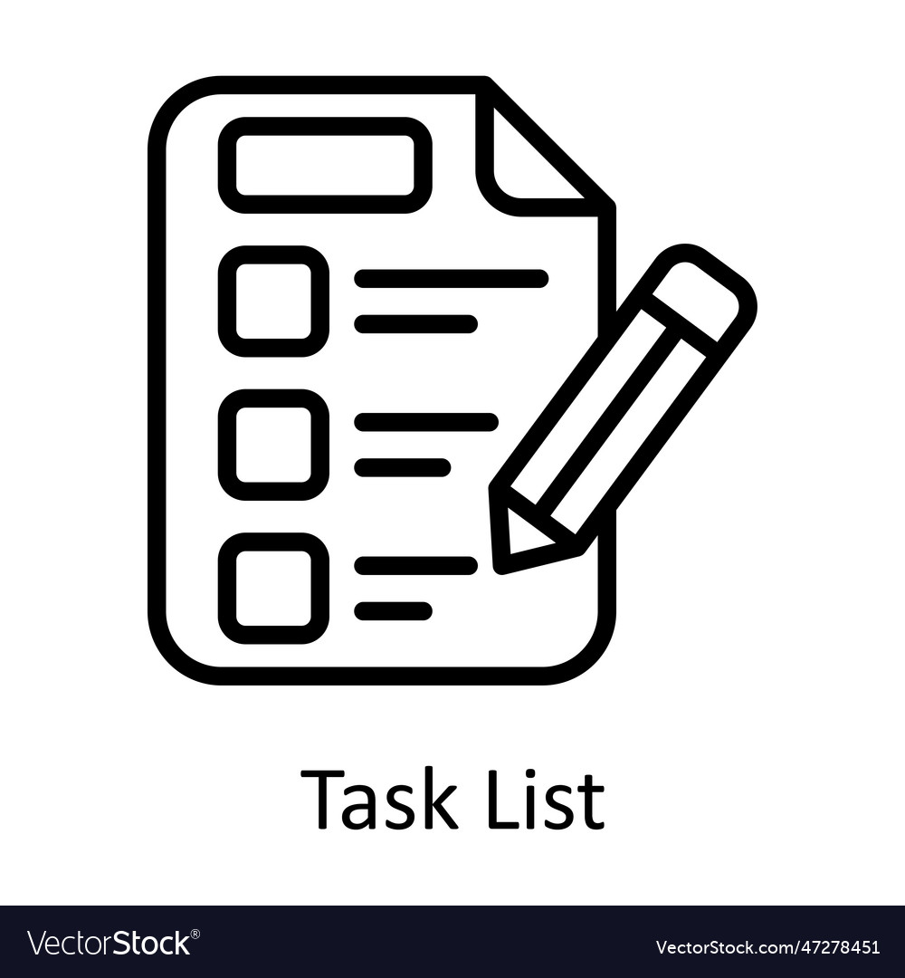 Task list outline icon design