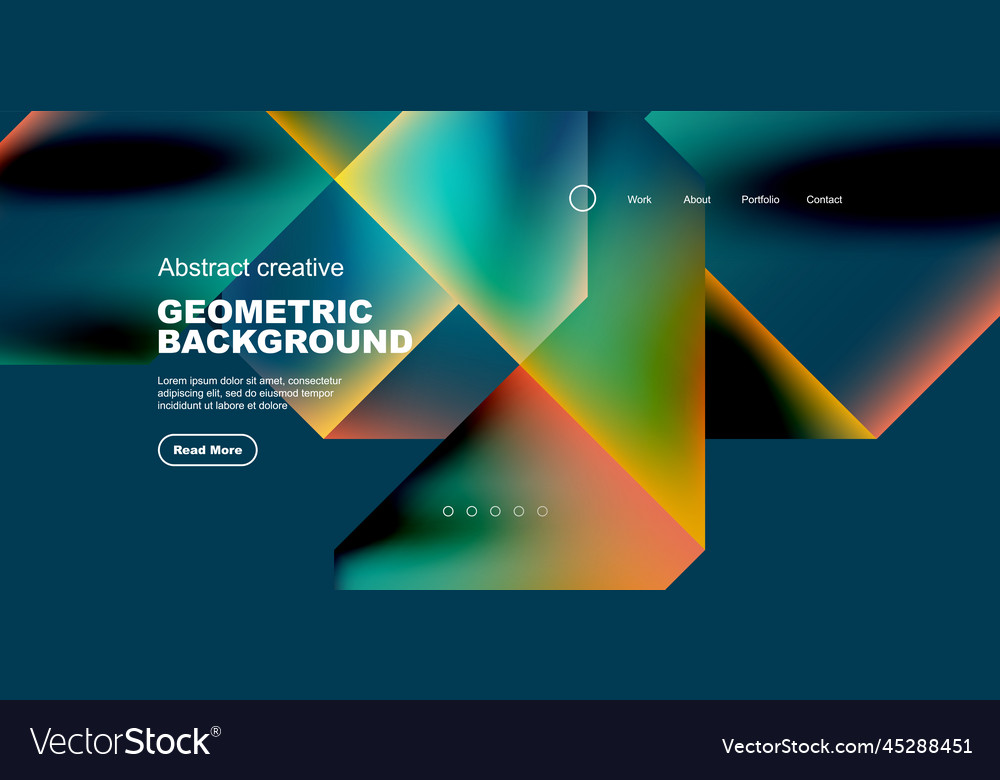 Triangles with fluid gradients abstract landing Vector Image Triangles with fluid gradients abstract landing