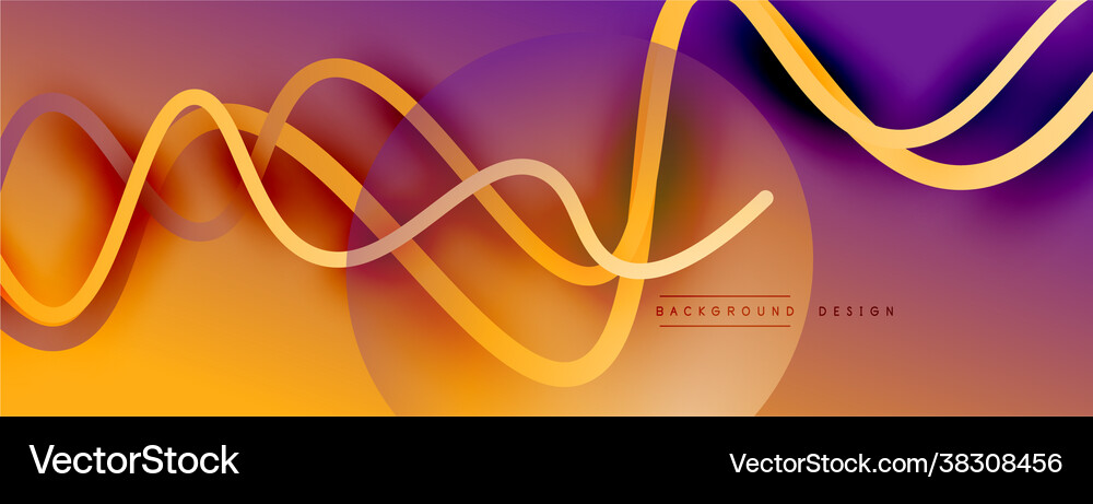 Abstract gradient background with wave line Vector Image