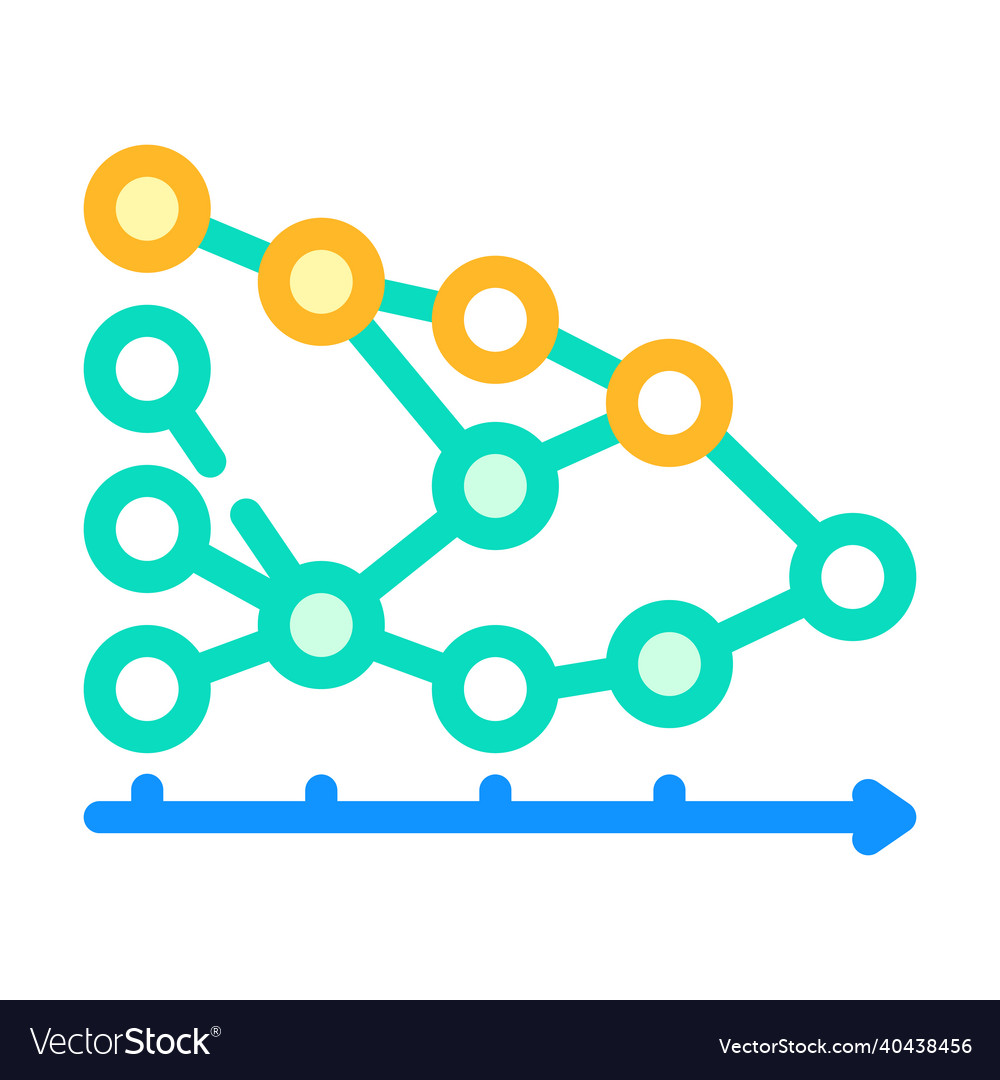 Algorithm Daten Wissenschaft Farbsymbol vector image Algorithm Daten Wissenschaft Farbsymbol