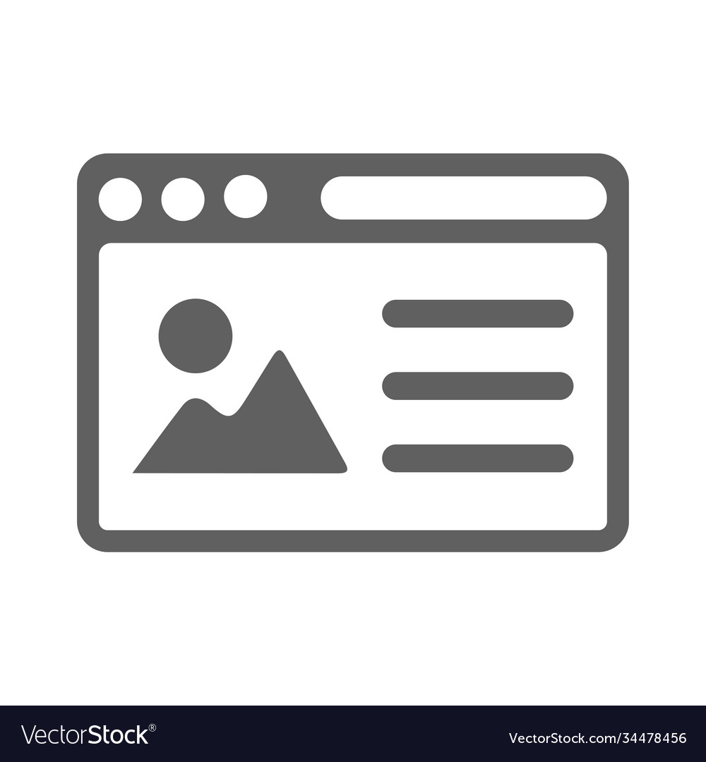 Browser content picture web icon gray version
