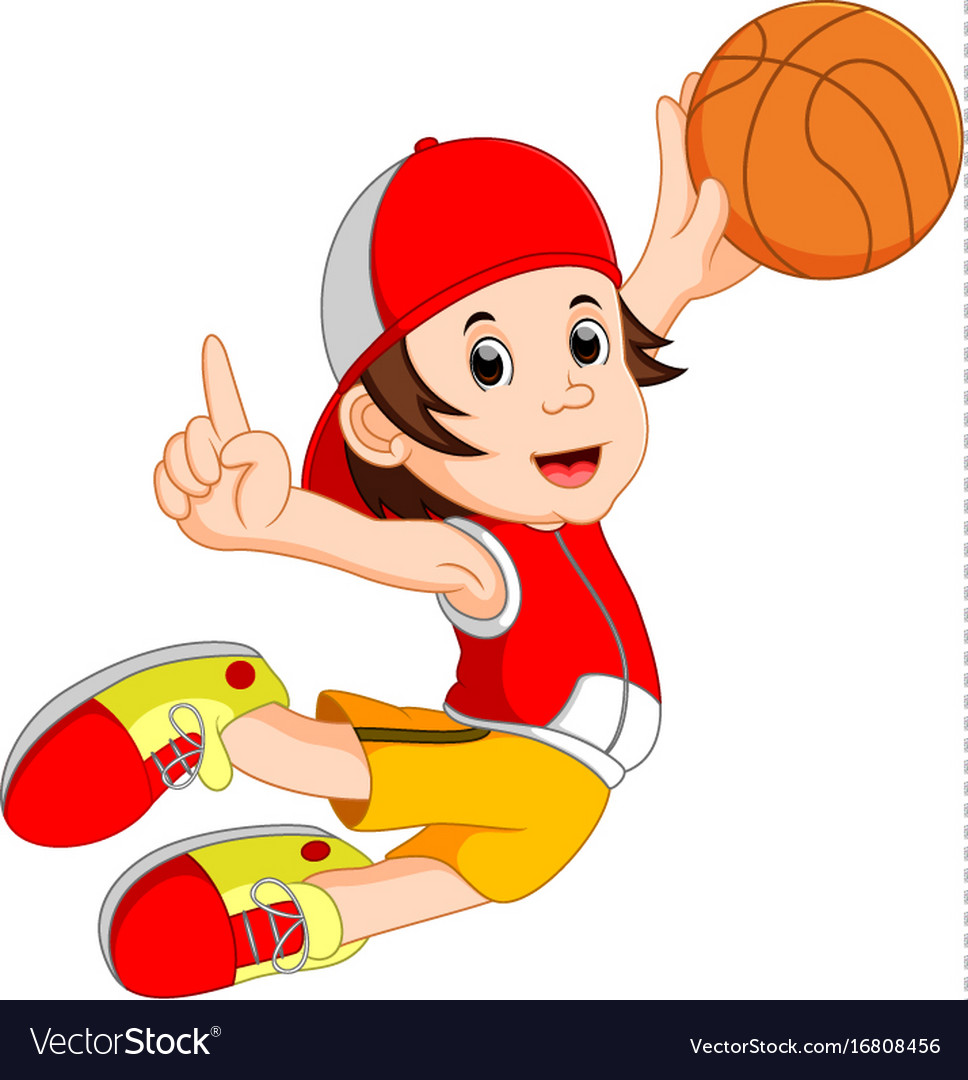 Cartoon basketball player Royalty Free Vector Image