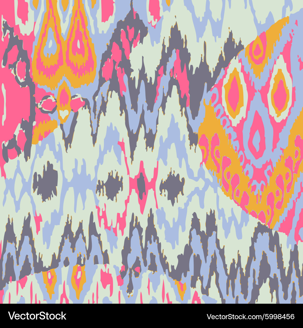 Colored ethnic print pattern abstract background Vector Image