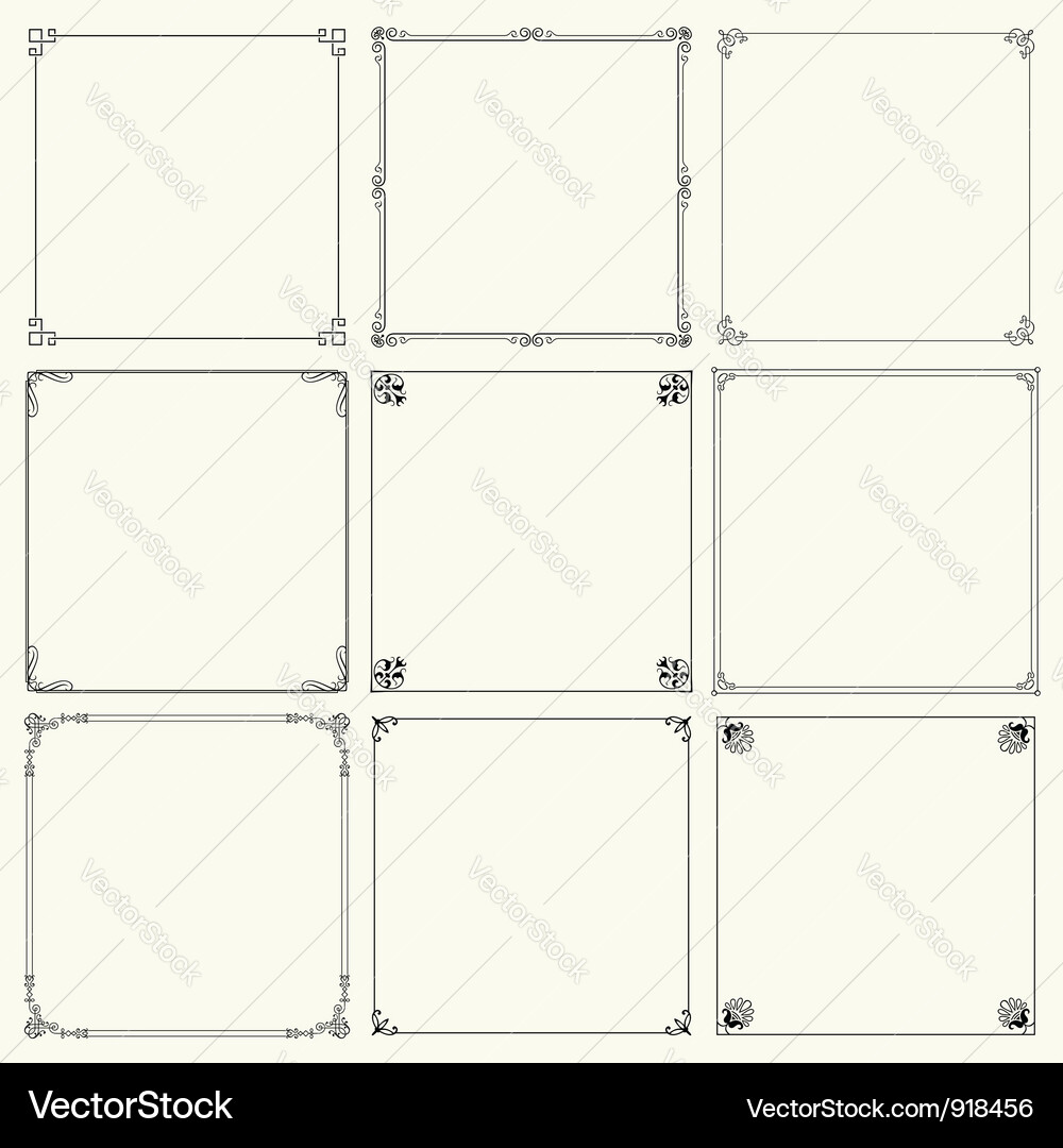 Elegant frames Royalty Free Vector Image - VectorStock