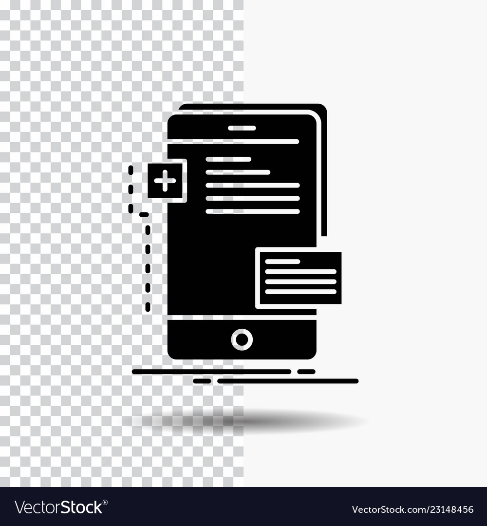 Frontend interface mobile phone developer glyph Vector Image Frontend interface mobile phone developer glyph