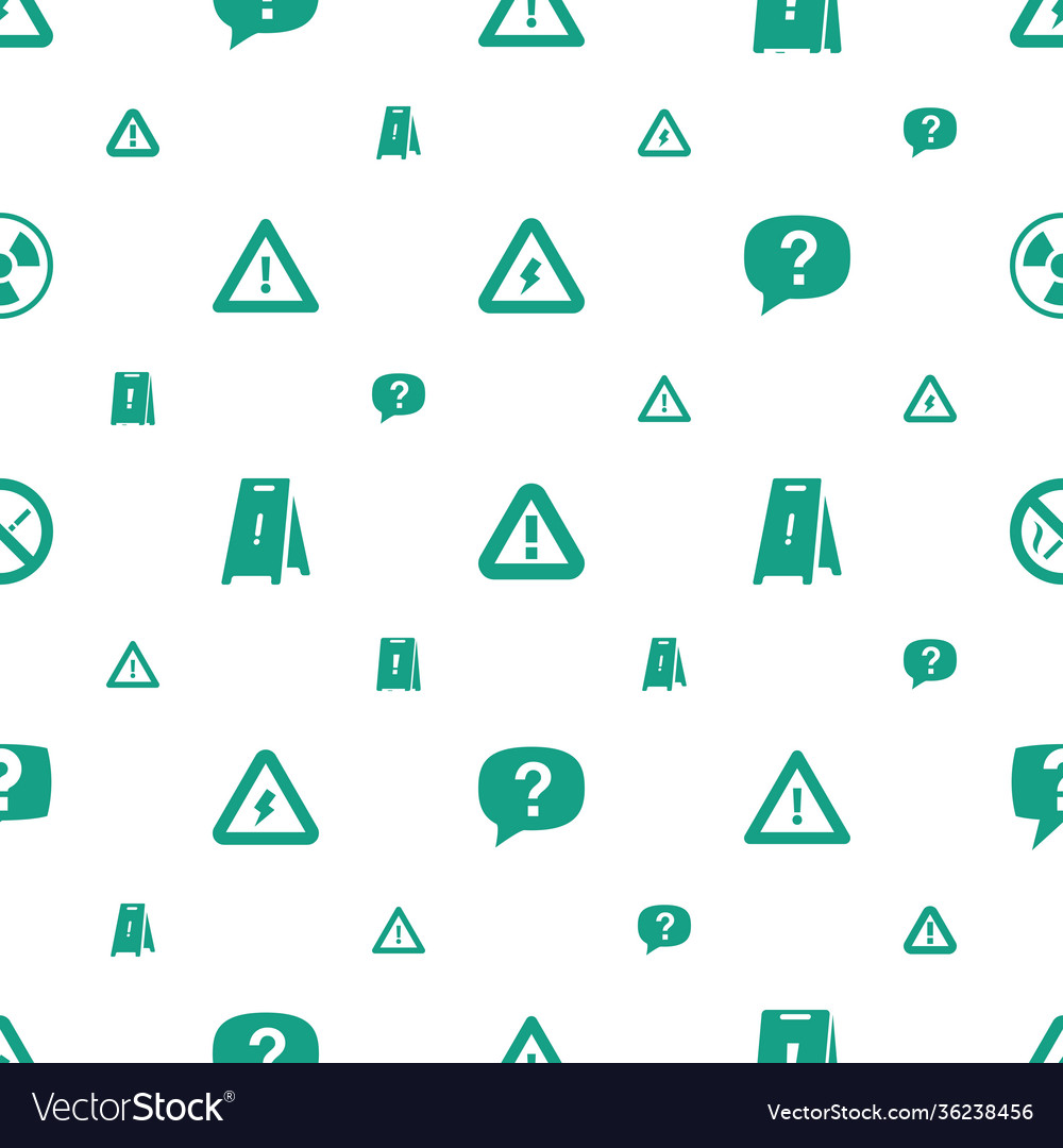 Hazard icons pattern seamless white background