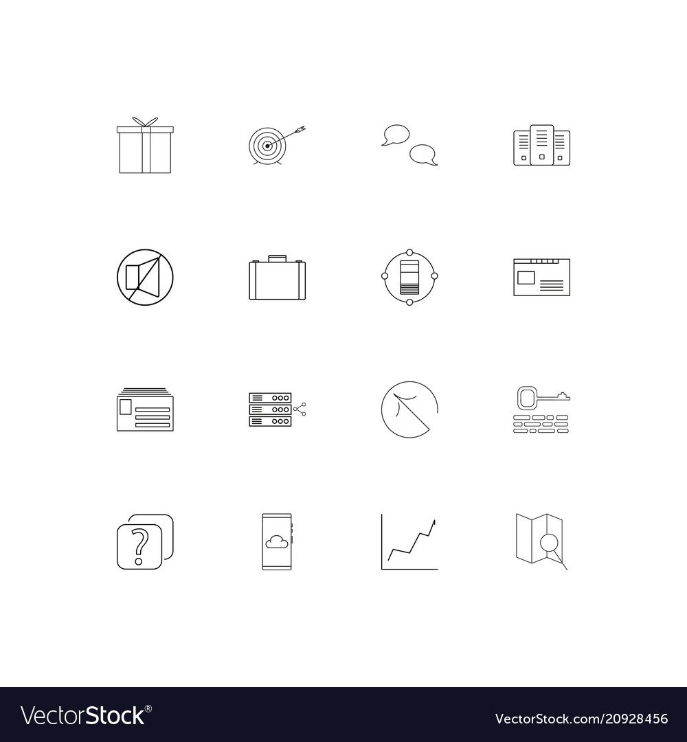 Internet of things linear thin icons set outlined