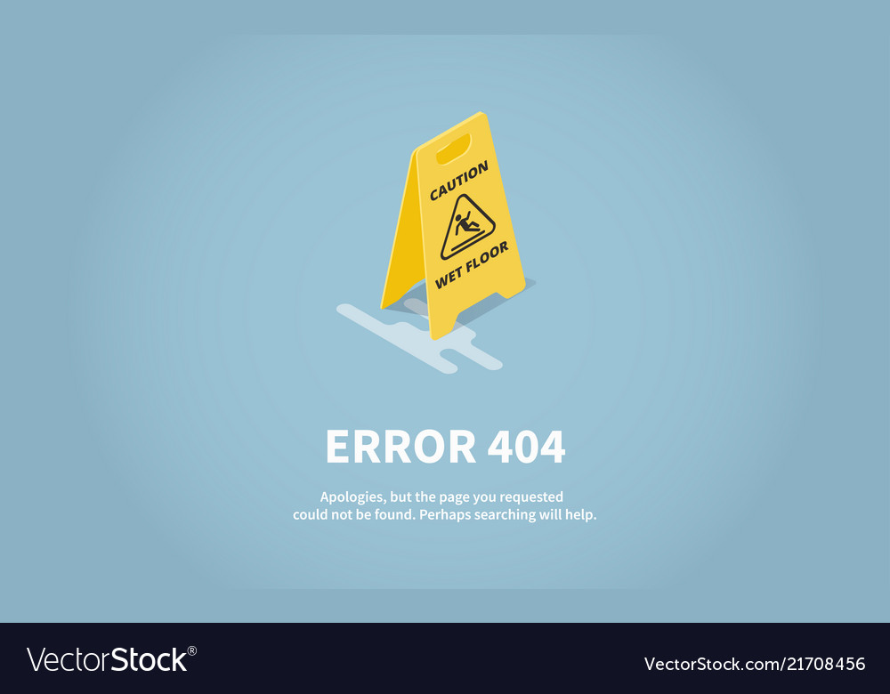 Isometric concept web error page