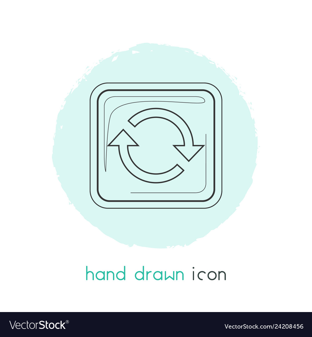 Repeat button icon line element vector image Repeat button icon line element