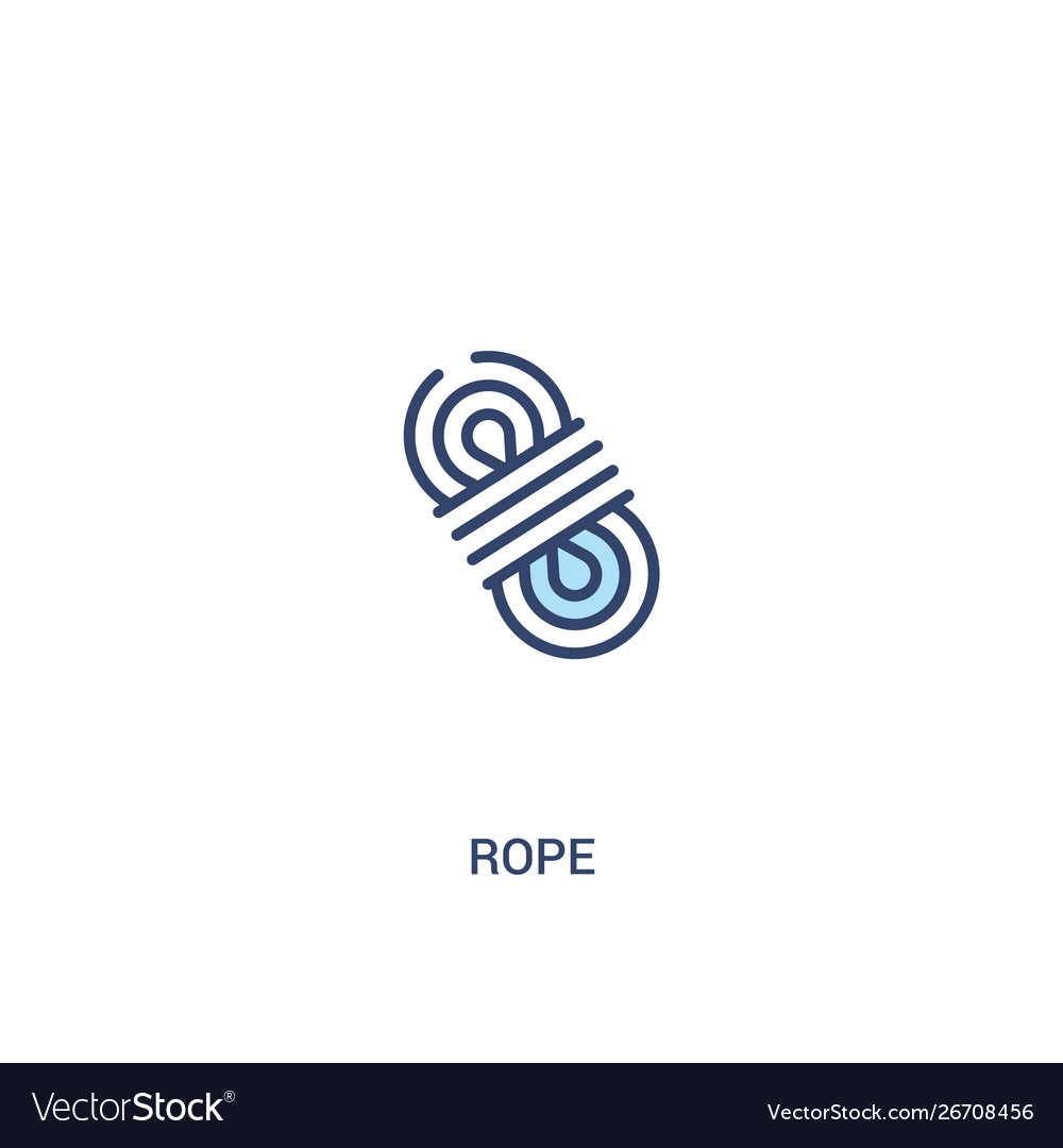 Rope concept 2 colored icon simple line element
