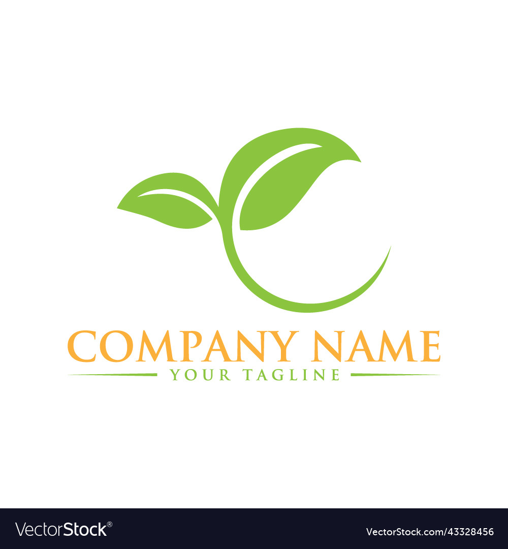 Unique Leaf Logo Design Royalty Free Vector Image