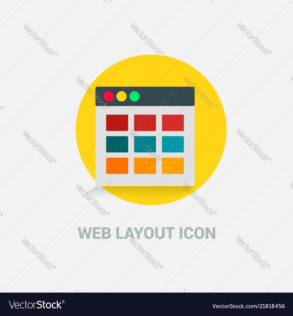 Web layout icon design
