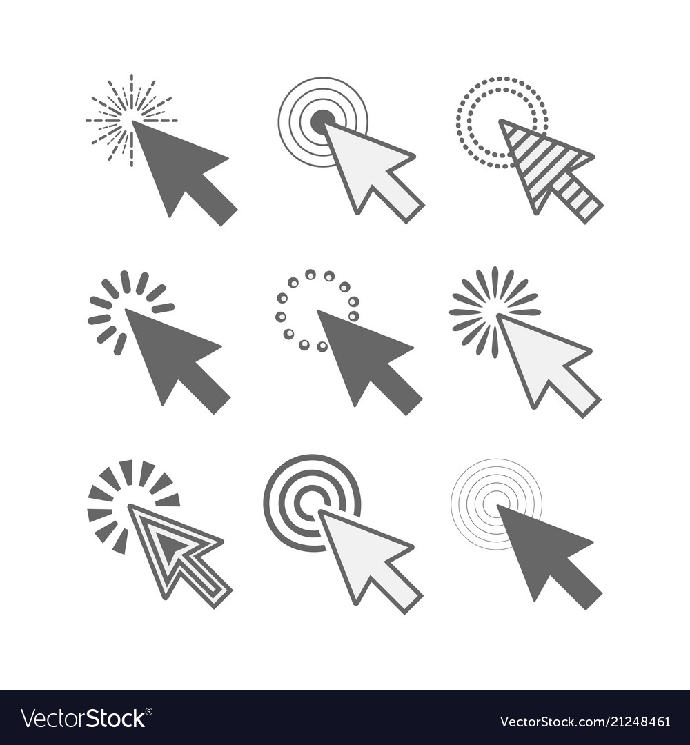 Abstrakte schwarze funky aktive Klick Cursor Zeiger
