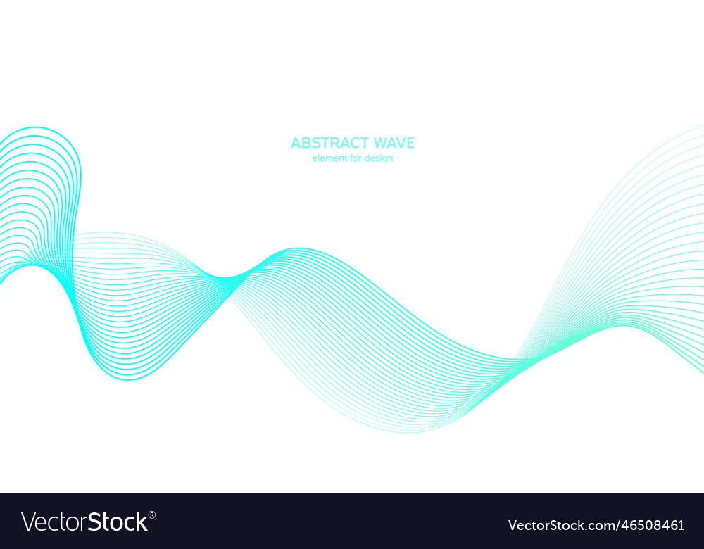 Abstract colorful wave element for design digital